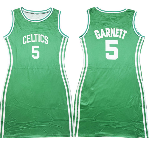 Casual Sleeveless Double-sided Pattern Printed Webbing Basketball Mini Dress