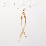 Simple Cross Fish Earrings