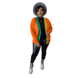 Women's Casual Colorblock Cropped Knit Cardigan Sweaters