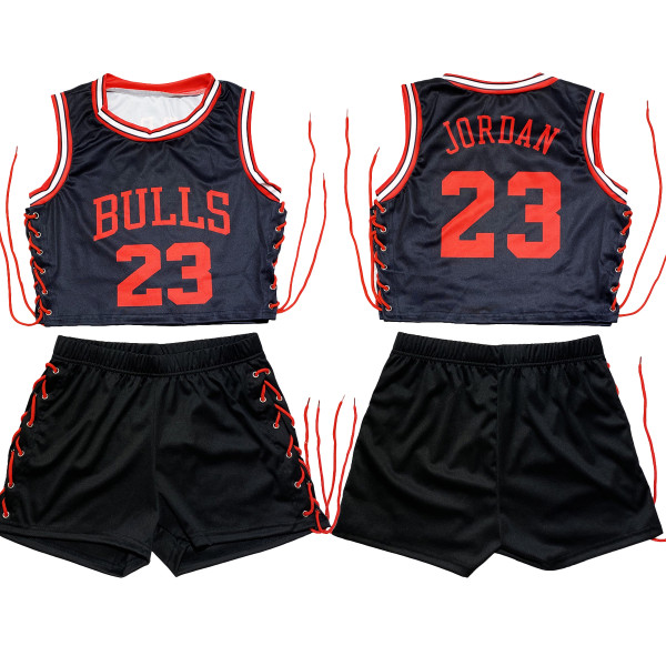 Two-Piece Double-sided Pattern Printed Sleeveless Bandage Shorts Set