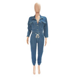 Casual Fan Favorite Denim Jumpsuit