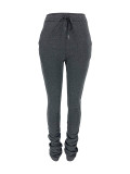 Casual Sports Drawstring Pants with Pockets