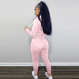 Women's Tracksuit Outfit Autumn and Winter Hooded Sweatshirt Two-Piece Sports Suit Comfy Hoodie Tops and Pant Set