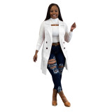 Winter Fall Tops Knitted Breasted Patch Pocket Cardigan Vest