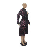 Print Kimono Robes Outerwear For Women