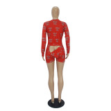 Sexy Pattern Printed Home Shorts Romper