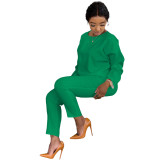 Solid Top & Pants Set