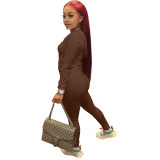 Pure Color Hooded Sportswear 2 PC