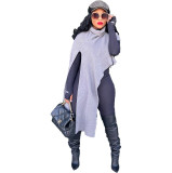 Amazon Explosion Style Women's Knitted Personality Irregular Tops