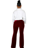 Micro-Flare Mid Waist Casual Pants