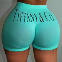 Ladies Shorts Pattern Printed Yoga Shorts