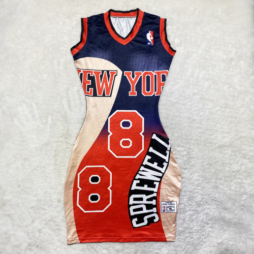 Sexy Sleeveless Graphic Print Bodycon Dress