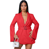 Fashion Boutique Branded Casual Air Layer Office Dress (With Belt)