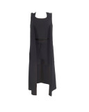 Solid Pit Just Chill Vest Top & Shorts 3-Piece Set with Long Sleeveless Coat