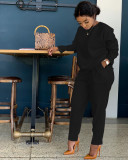 Solid Top & Pants Set