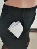 Casual Hot Diamond Short Sleeve Pant Set with Pocket