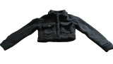 Fluffy Button Long Sleeve Jacket