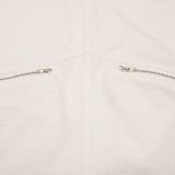 Fashion Casual Solid Basic Beige Hooded Collar Cold Lantern Sleeve Sweatshirt Dresses