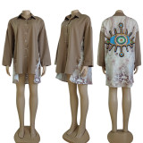 Fashion Loose Printed Ladies Shirt