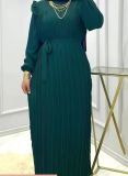 Chiffon Frill Trim Pleated Dresses
