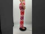 All-match Fashion Mesh Printed Wide-leg Pants