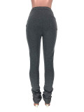 Casual Sports Drawstring Pants with Pockets