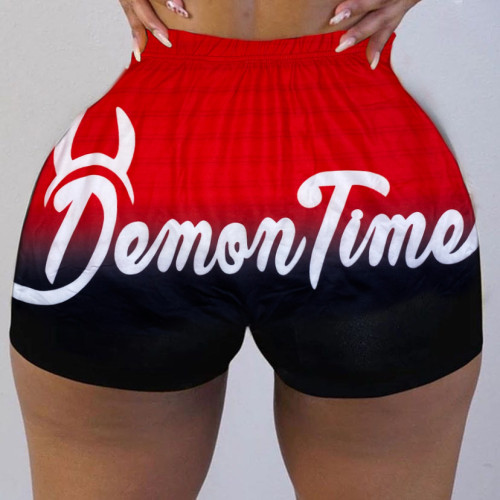 Women's Tight Shorts Pattern Printed Yoga Pants