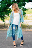 Lace Mesh Embroidered Beach Cardigan