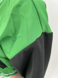 Letter Printing Color Contrast Bomber Casual Jacket