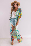 Flower Print Beach Cardigan