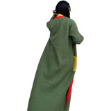 Loose Knit Cardigan Fringed Long Sweater Outwear