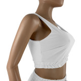 Casual Sports Double Vest and Shorts with Pocket