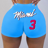 Womens Tight Pattern Printed Yoga Shorts