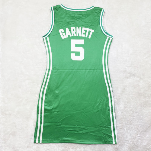 Casual Sleeveless Double-sided Pattern Printed Webbing Basketball Mini Dress