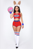 Bunny Cosplay Costume Rabbit Space Jam Costumes Women Girls Halloween Party Clothes Carnival Short Set