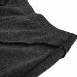 Solid Dark Grey Tight Stacked Pants
