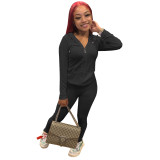 Pure Color Hooded Sportswear 2 PC