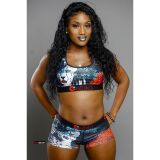 Sexy Print Vest Shorts Sports Set