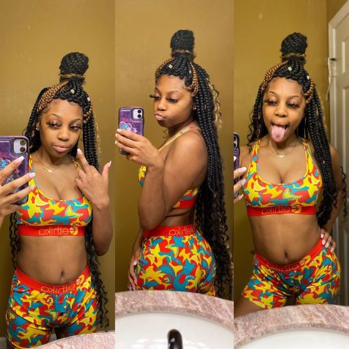 Sexy Print Vest Shorts Sports Set