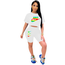 Casual Short Sleeve Sports Shorts Set