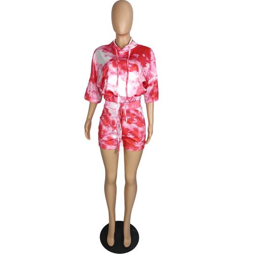 Casual Printed Camouflage Two-piece Set