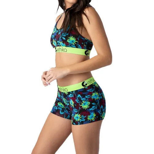 Casual Print Letter Vest Crop Top and Shorts