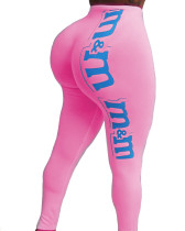 Ladies Skinny Graphic Printed Yoga Pants