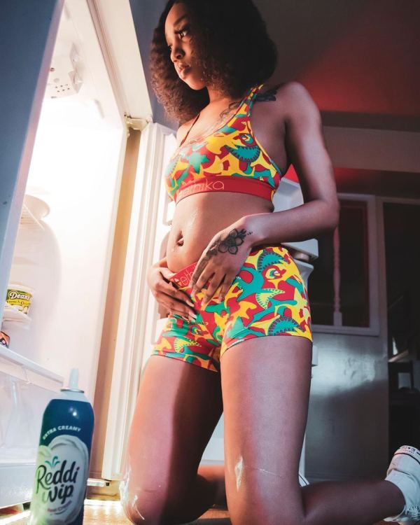 Sexy Print Vest Shorts Sports Set