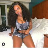 Sexy Print Vest Shorts Sports Set