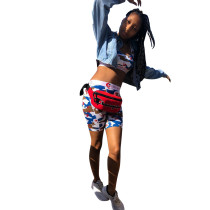 Casual Printed Shorts Vest Set