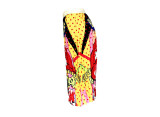 Lip & Letter Print Pleated Skirt