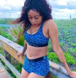 Sexy Print Vest Shorts Sports Set