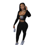 Casual Pattern Printed Two Piece Set