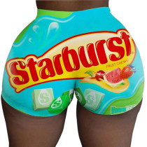 Ladies Pattern Printed Yoga Shorts